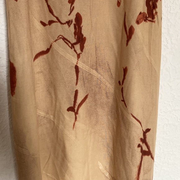 Trueworths Maxi Dress Size 38 Cream Tan Abstract Floral - Sleeveless Maxi Boho - Picture 3 of 9